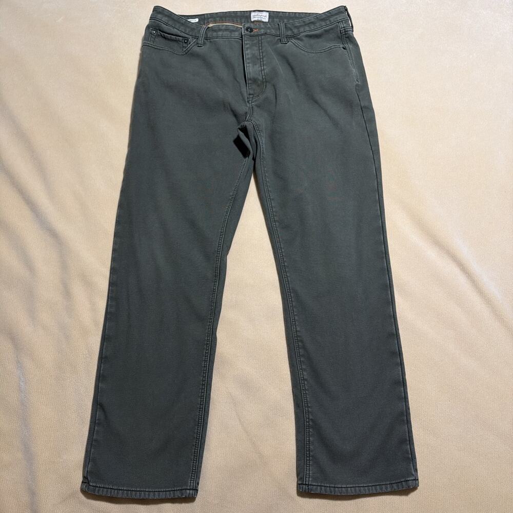Weatherproof Vintage 38x32 Lined Reg Fit Gray Denim Straight Jeans Pockets